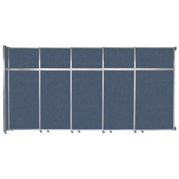 Operable Wall Sliding Room Divider 15'7" x 8'5-1/4" Ocean Fabric